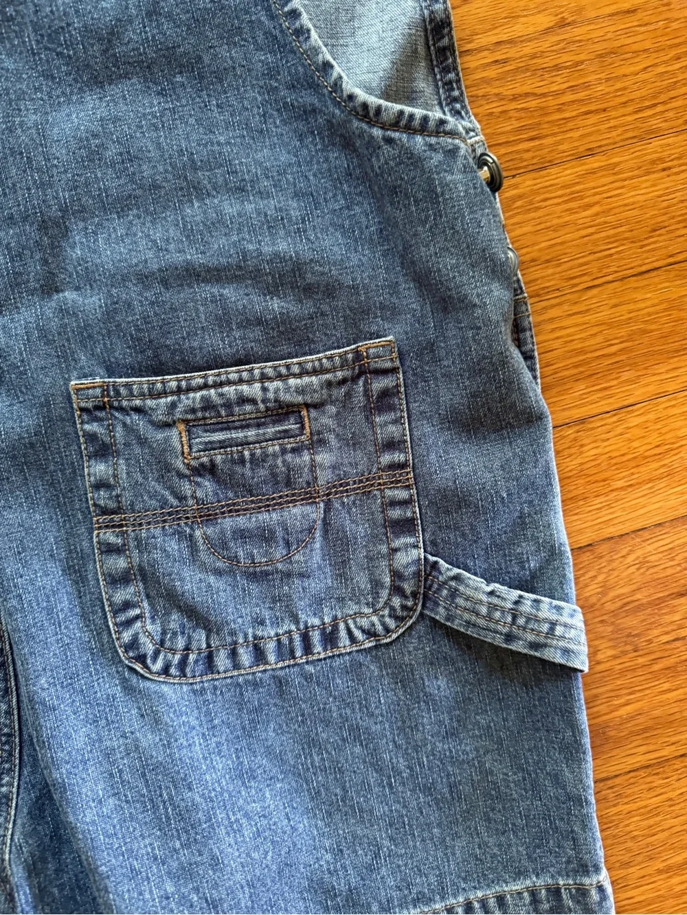 UNIONBAY Blue Denim Short Overalls